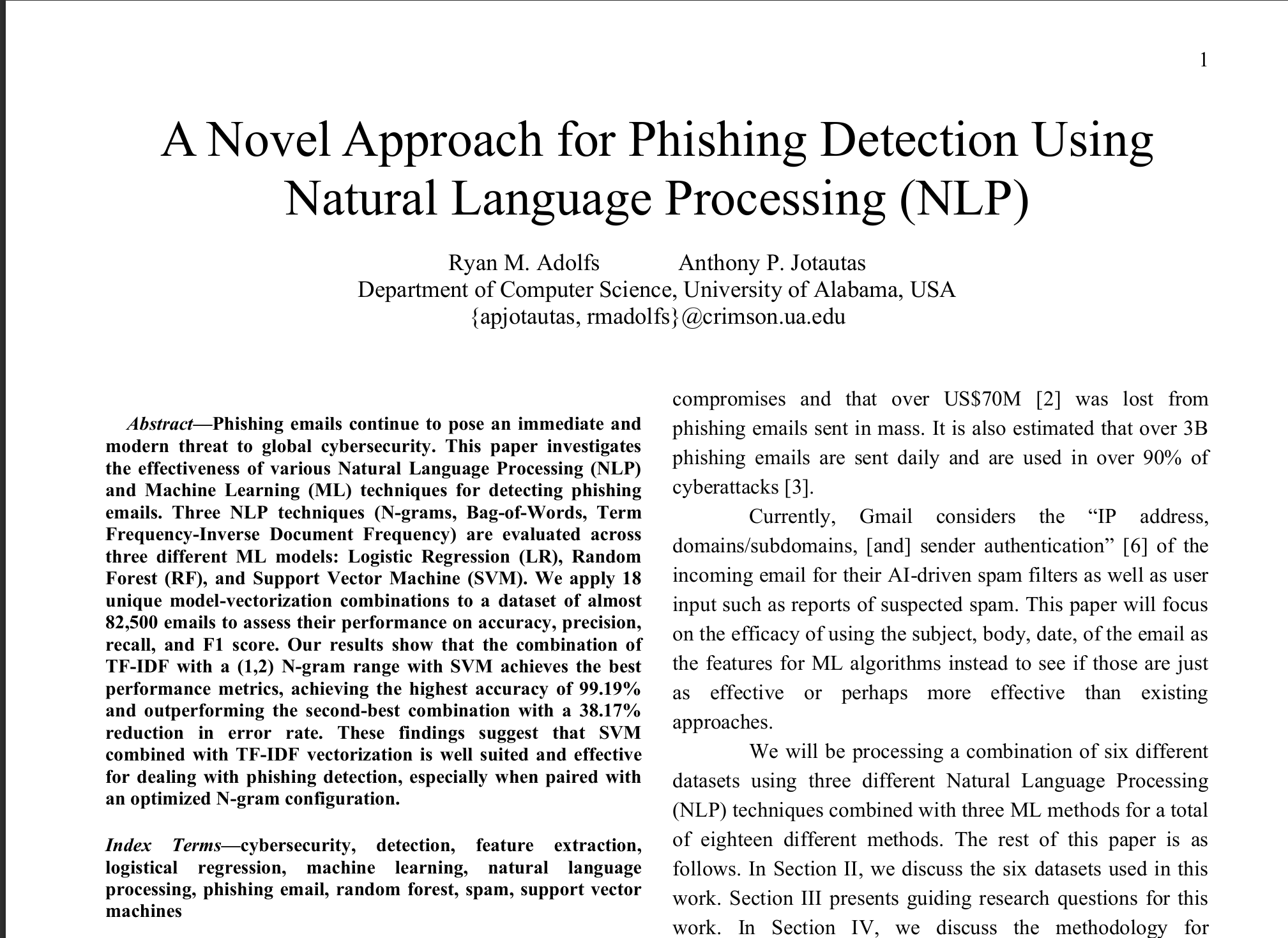 Chart from phishing detection research paper